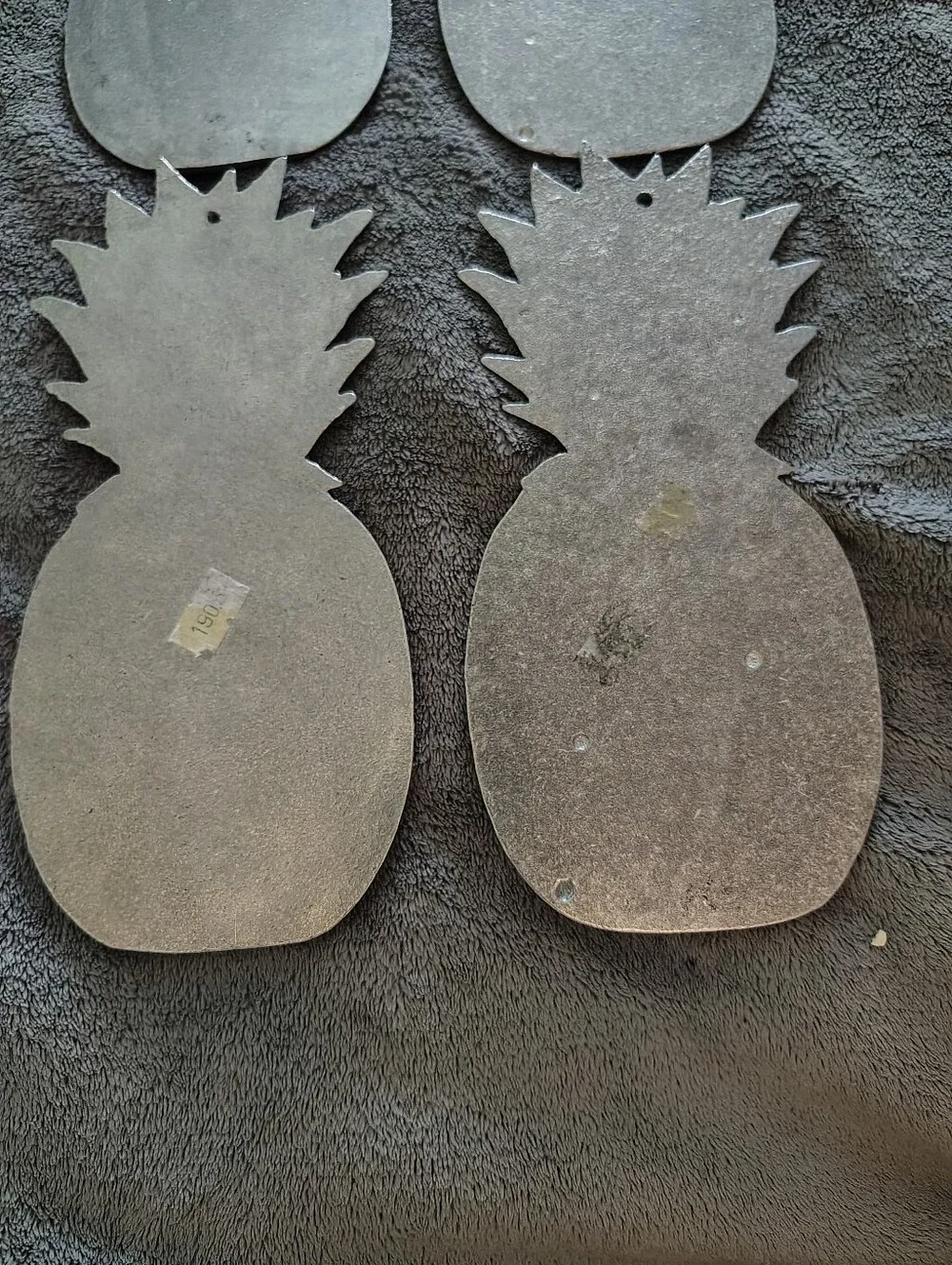 Pineapple Wall Plaque In Pewter Waccomow Potty 1988 Set Of Four